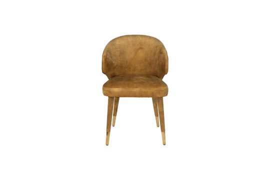 Silla Terciopelo Ocre Lunar