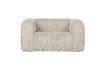 Miniatura Sillón Bean de canalé blanco roto 1