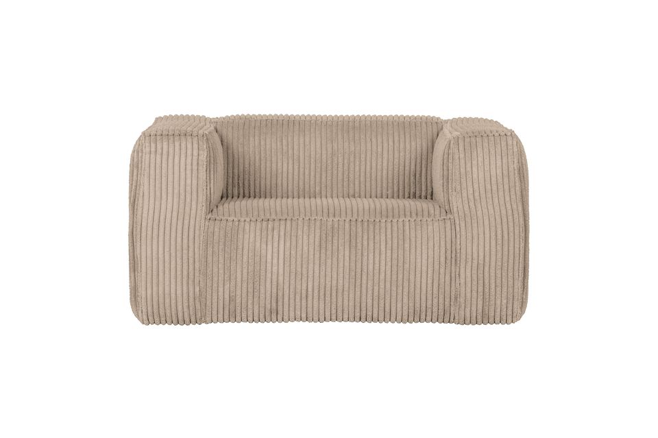 Sillón beige Bean ribcord Woood