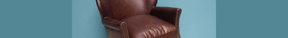 Descriptivo Materiales  Sillón de cuero Turner