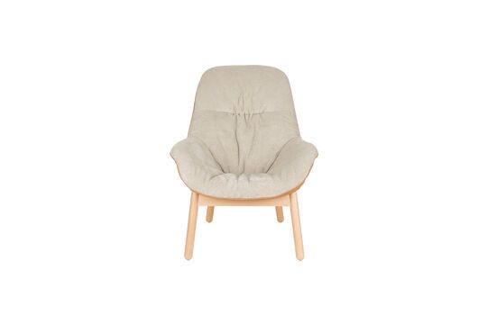Sillón de madera de haya beige Duke Clipped