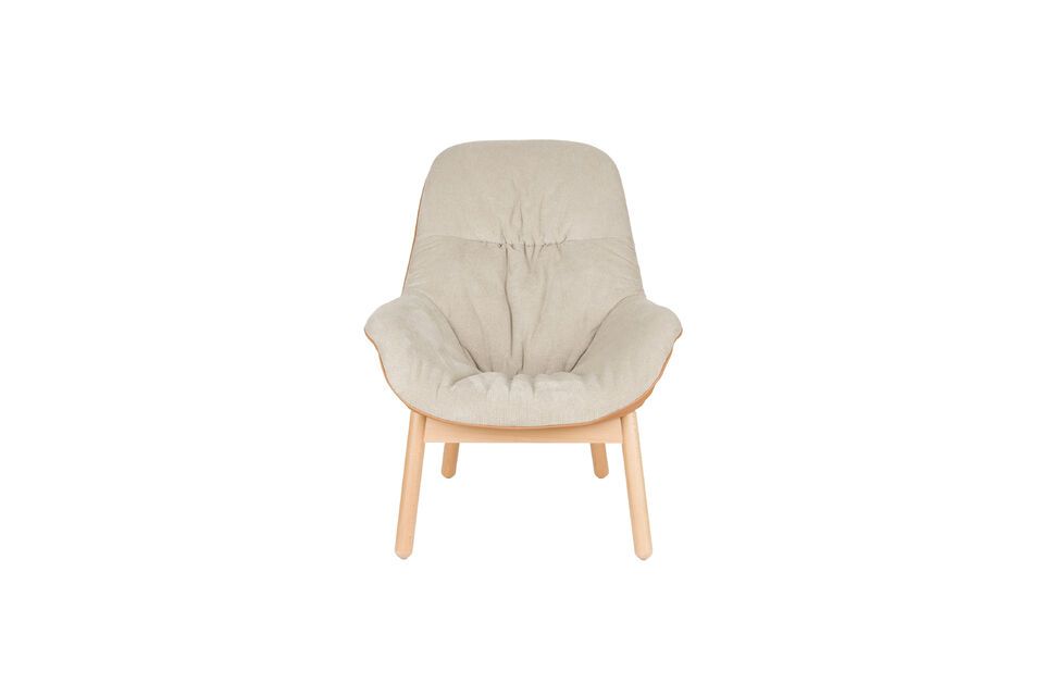 Sumérjase en un capullo de suavidad con el sillón Duke de madera de haya