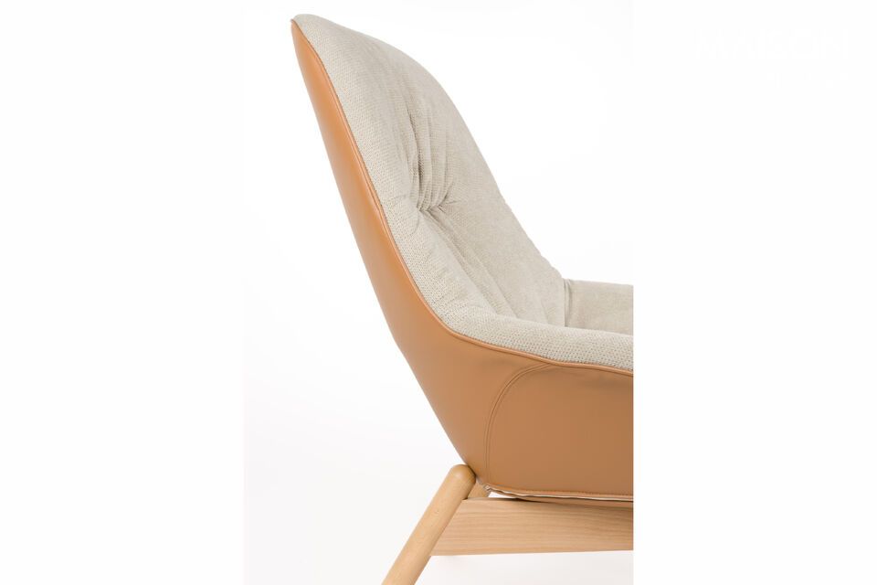 Sillón de madera de haya beige Duke - 9