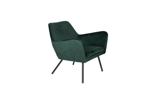 Sillón de salón Bon en terciopelo verde Clipped