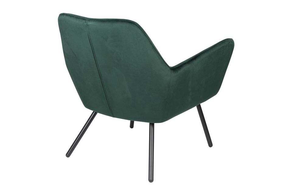 Sillón de salón Bon en terciopelo verde - 8