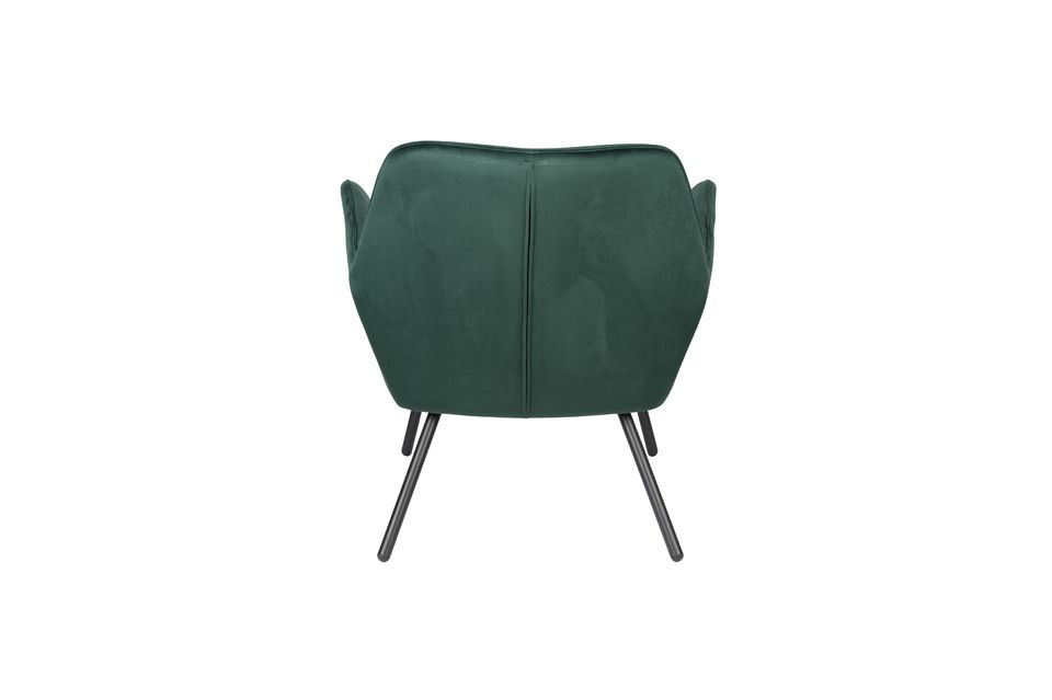 Sillón de salón Bon en terciopelo verde - 9