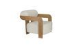 Miniatura Sillón de tejido bouclé beige Oolong 3