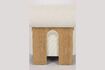Miniatura Sillón de tejido bouclé beige Oolong 11