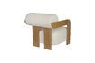Miniatura Sillón de tejido bouclé beige Oolong 5