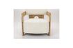 Miniatura Sillón de tejido bouclé beige Oolong 7