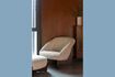 Miniatura Sillón de tela beige Emilius 1