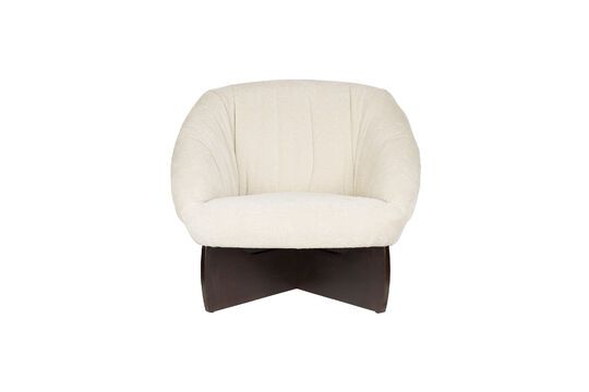 Sillón de tela beige Emilius Clipped