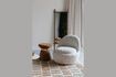 Miniatura Sillón de tela blanco Nash 1