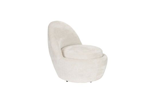 Sillón de tela blanco Nash Clipped