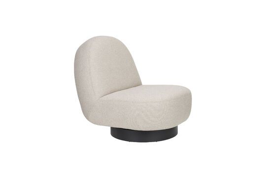 Sillón de tela blanco roto Eden Clipped