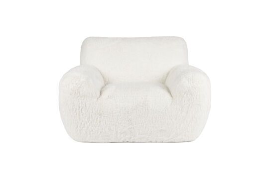 Sillón de tela blanco Yeti Clipped