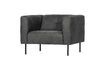 Miniatura Sillón de tela gris oscuro Skin 4