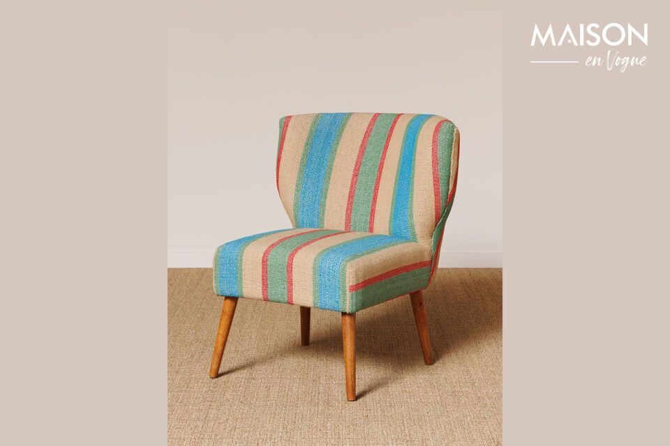 Sillón de tela multicolor Indiana Chehoma