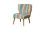 Miniatura Sillón de tela multicolor Indiana Clipped