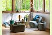 Miniatura Sillón de tela verde Nasrine 6
