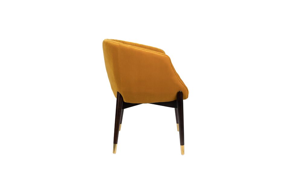 Sillón de terciopelo Dolly ocre - 8