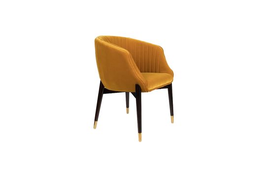 Sillón de terciopelo Dolly ocre