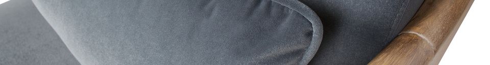 Descriptivo Materiales  Sillón de terciopelo gris oscuro Mark