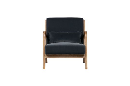 Sillón de terciopelo gris oscuro Mark Clipped
