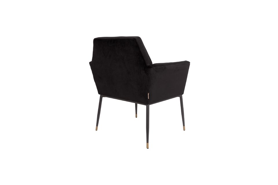 Sillón de terciopelo negro Kate - 5