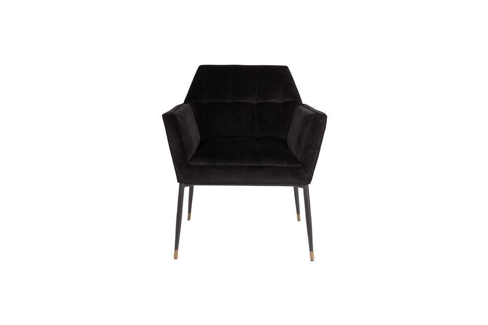 Sillón de terciopelo negro Kate - 7