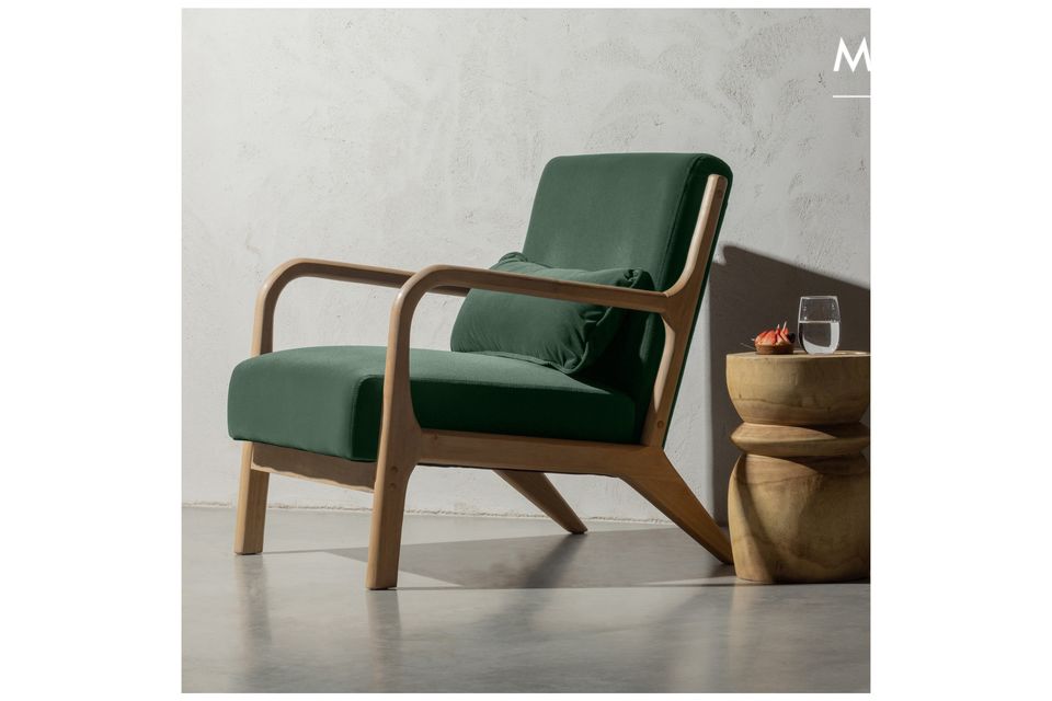 Sillón de terciopelo verde Mark Woood