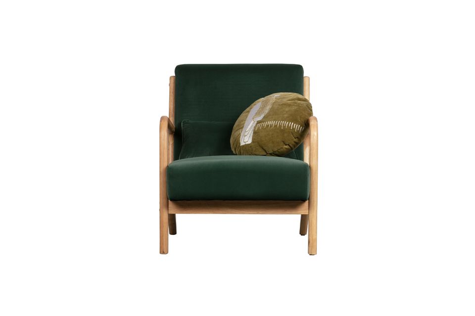 Sillón de terciopelo verde Mark - 4