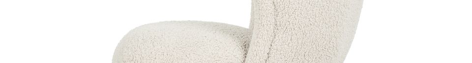 Descriptivo Materiales  Sillón efecto piel de cordero blanco Celine