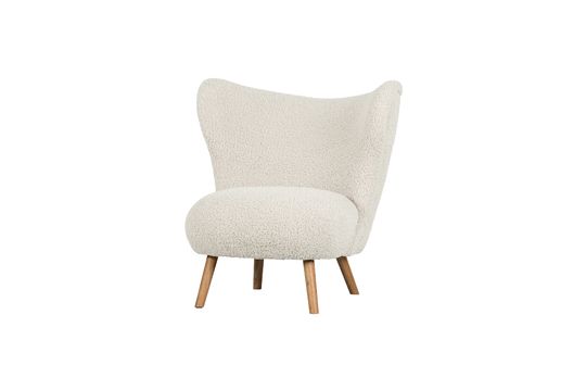 Sillón efecto piel de cordero blanco Celine