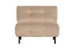 Miniatura Sillón Lloyd de terciopelo crema 5