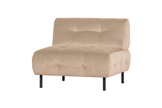 Sillón Lloyd de terciopelo crema Clipped