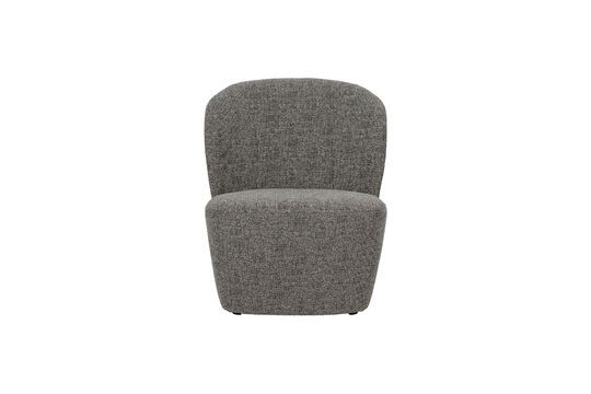 Sillón Lofty de tela gris oscuro Clipped