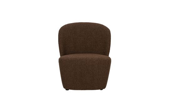 Sillón Lofty tejido bouclé marrón Clipped