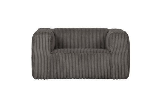 Sillón Ribcord gris oscuro Bean Clipped