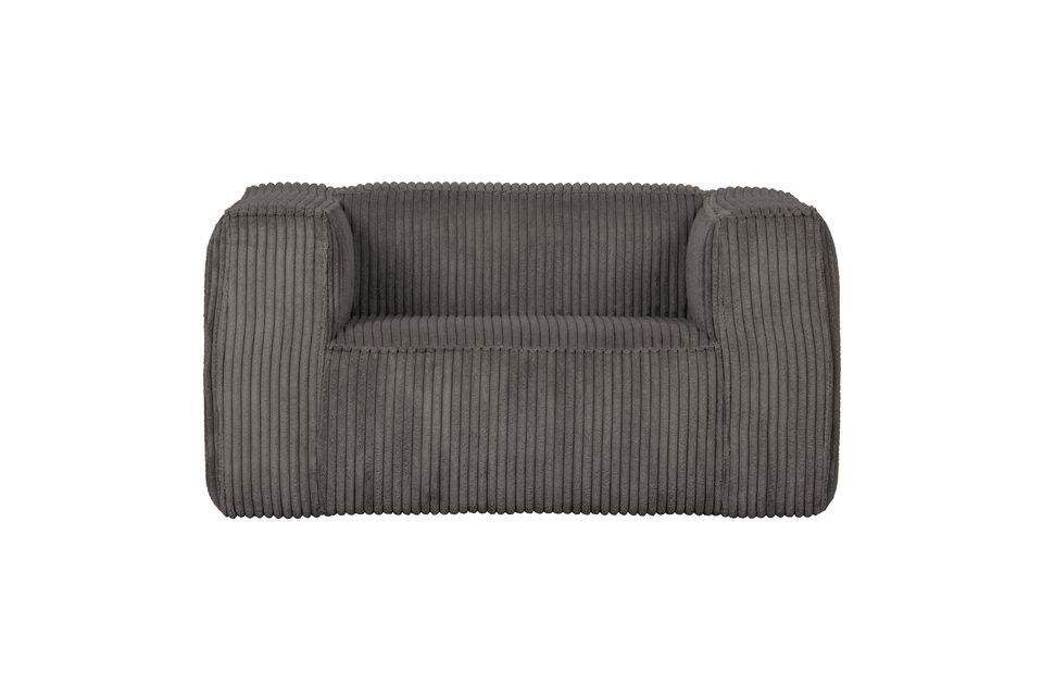 Sillón Ribcord gris oscuro Bean Woood