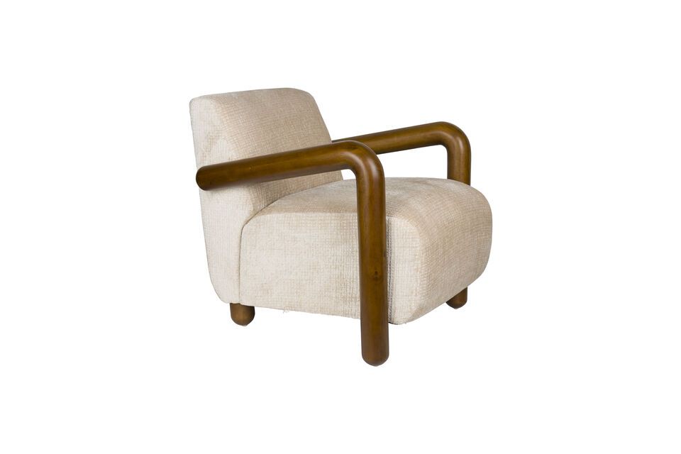Sillón Robinson de terciopelo beige DutchBone
