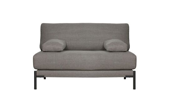 Sofá de 2 plazas en tejido gris Manga Clipped