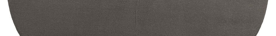 Descriptivo Materiales  Sofá de 2 plazas en tejido gris oscuro Rocco