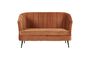 Miniatura Sofá de 2 plazas en terciopelo terracotta Alfred Clipped