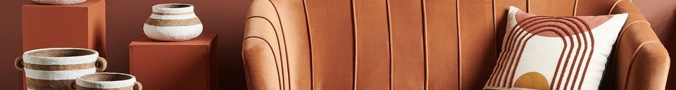 Descriptivo Materiales  Sofá de 2 plazas en terciopelo terracotta Alfred