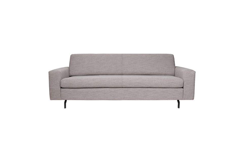 Este sofá puede acomodar entre 2 y 3 personas y consiste en un respaldo y un cojín de asiento