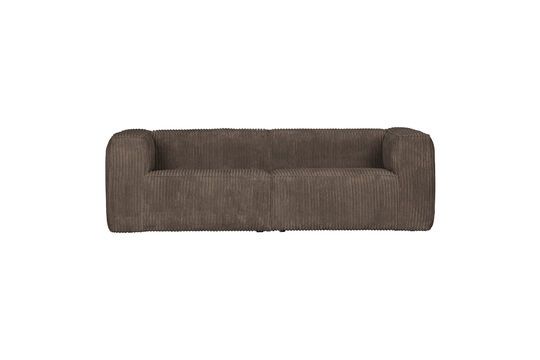 Sofá de 3 plazas en tejido Bean marrón Clipped