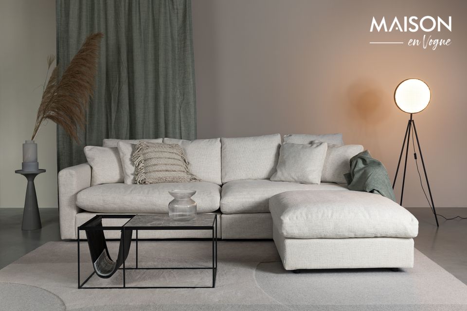 Un gran sofá de tela de diseño pensado para durar