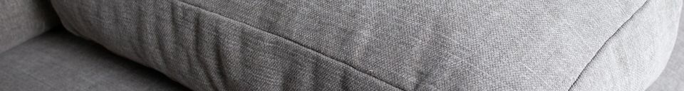Descriptivo Materiales  Sofá de 3 plazas en tejido gris Sleeve