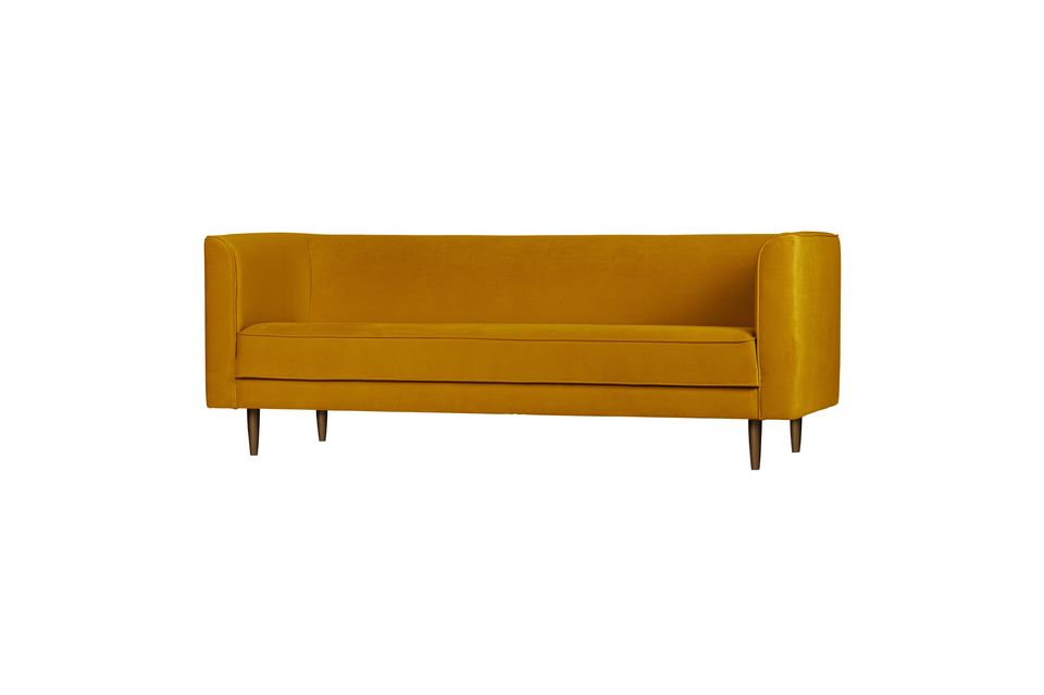 El sofá de terciopelo de 3 plazas Studio está fabricado por la marca holandesa VTwonen